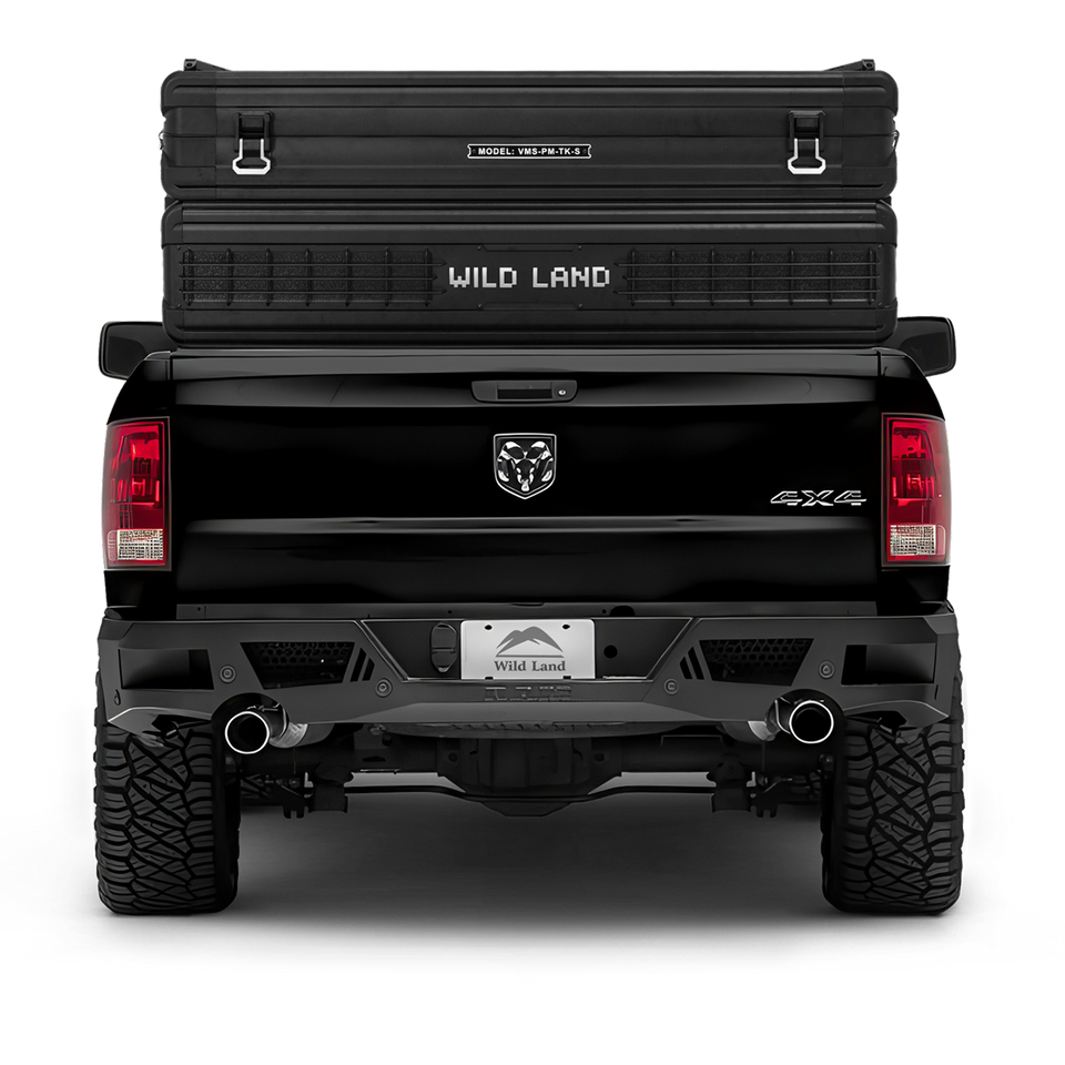 Trunk mounted on a DODGE RAM truck bed