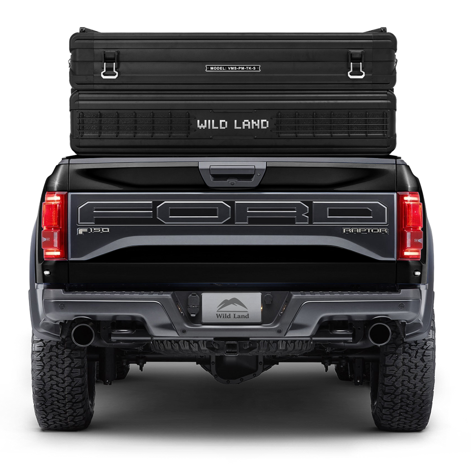 Trunk mounted on a FORD RAPTOR truck bed