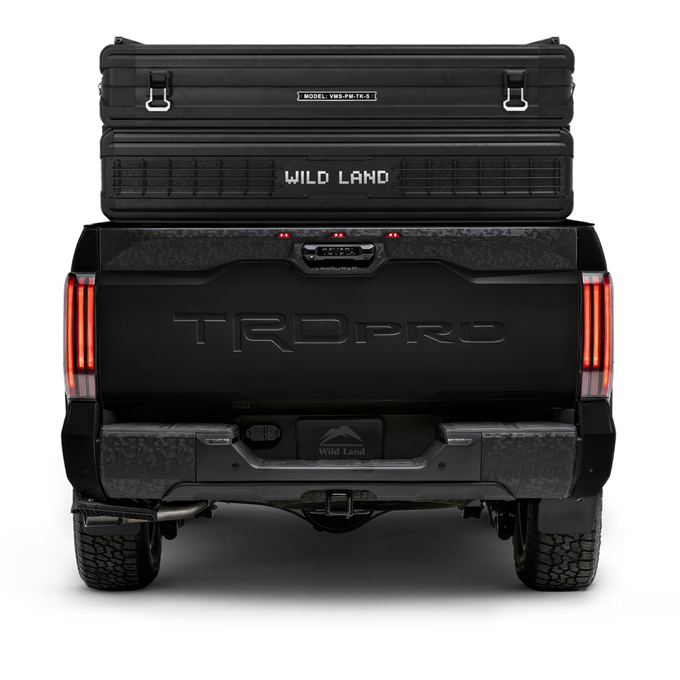 Trunk mounted on a TOYOTA TRD PRO truck bed