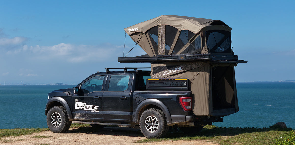 Trunk camper in an adventure setting