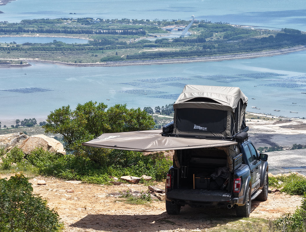 Trunk camper in an adventure setting