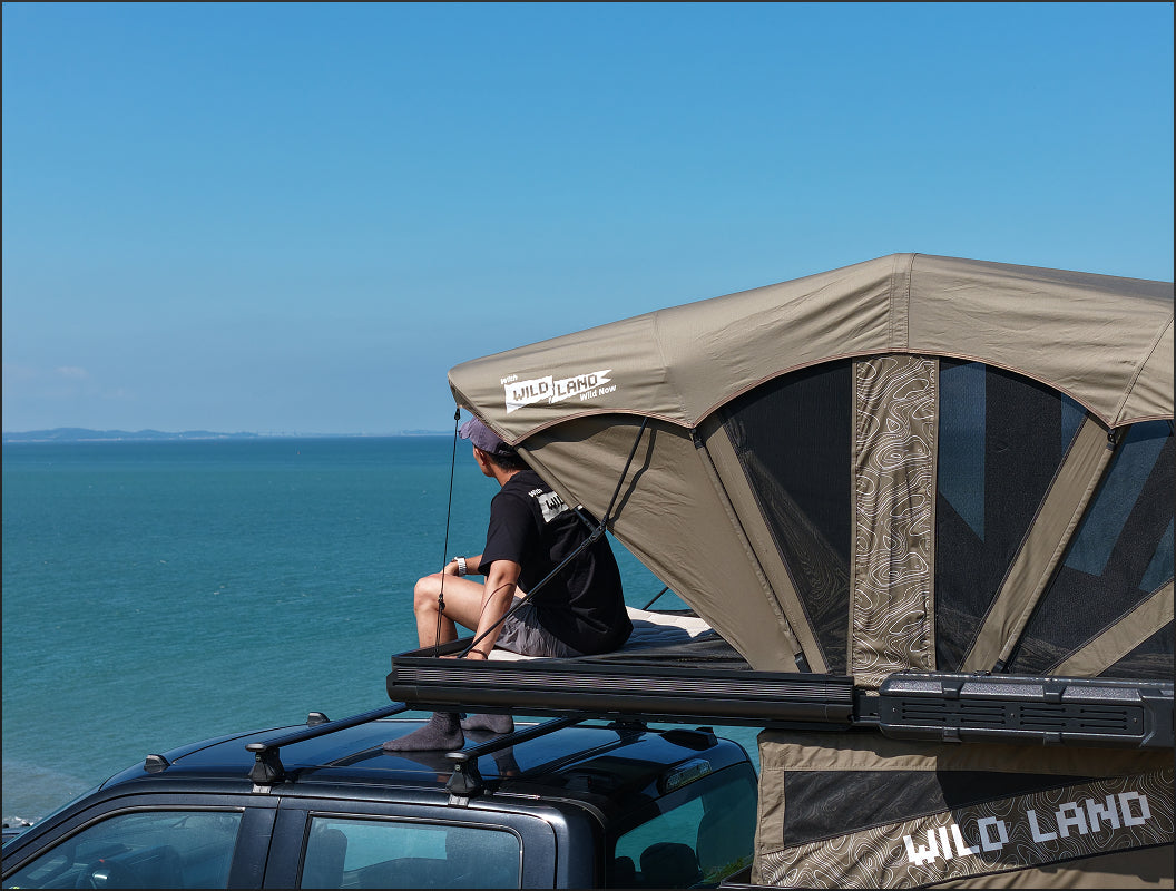 Trunk camper in an adventure setting