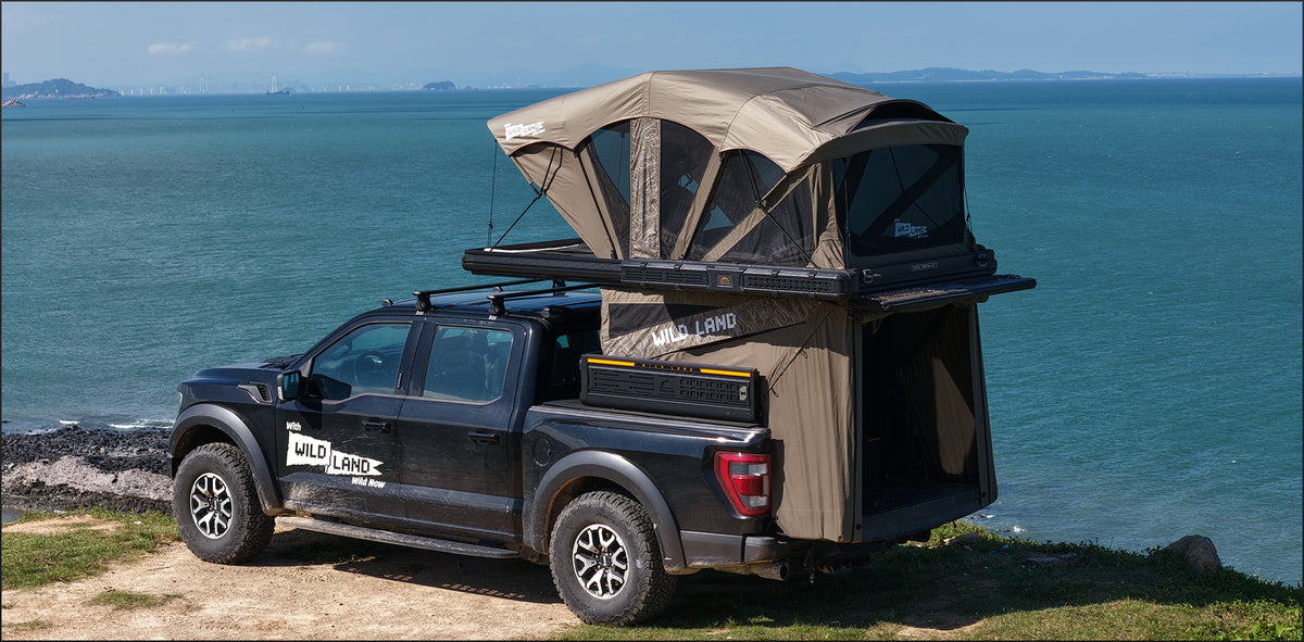 Trunk camper in an adventure setting