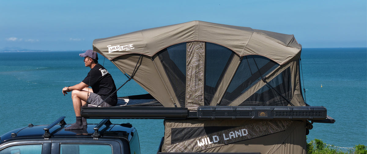 Trunk camper in an adventure setting